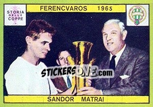 Sticker Sandor Matrai - Calciatori 1968-1969 - Panini