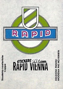 Sticker Scudetto Rapid Vienna - Calciatori 1968-1969 - Panini