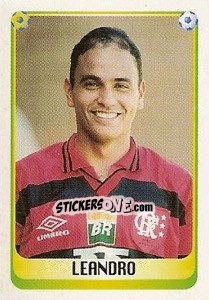 Cromo Leandro - Campeonato Brasileiro 1997 - Panini
