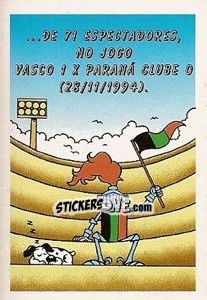 Sticker Menor Público Registrado - Campeonato Brasileiro 1997 - Panini