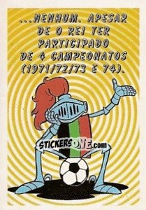 Sticker Sabe quantos Títulos Rei Pelé conquistou - Campeonato Brasileiro 1997 - Panini