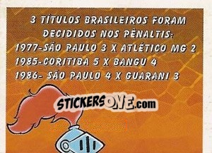 Sticker Títulos Brasileiros decididos nos pênaltis (puzzle 1) - Campeonato Brasileiro 1997 n. 380 - Panini