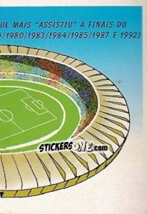 Figurina Estádio mais abrigou finais do Brasileiro (puzzle 2) - Campeonato Brasileiro 1997 - Panini