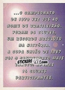Sticker Campeonato maior e menor número de participantes na história (puzzle 1) - Campeonato Brasileiro 1997 n. 387 - Panini