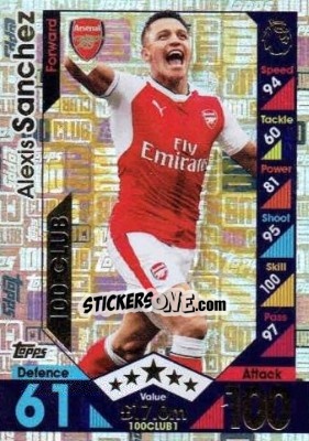 Sticker Alexis Sánchez - English Premier League 2016-2017. Match Attax Extra - Topps