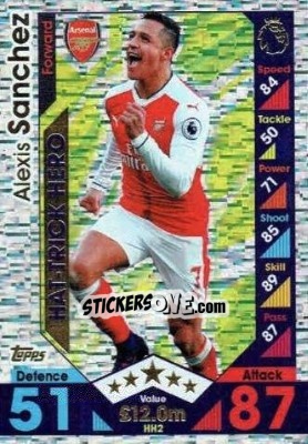 Sticker Alexis Sanchez - English Premier League 2016-2017. Match Attax Extra - Topps