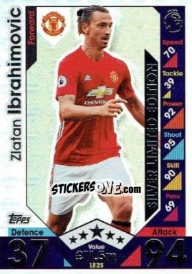 Figurina Zlatan Ibrahimovic - English Premier League 2016-2017. Match Attax Extra - Topps