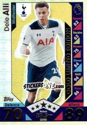 Sticker Dele Alli - English Premier League 2016-2017. Match Attax Extra n. LE4G - Topps