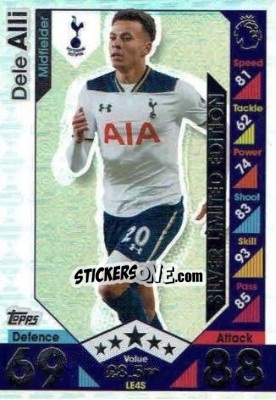 Sticker Dele Alli - English Premier League 2016-2017. Match Attax Extra n. LE4S - Topps