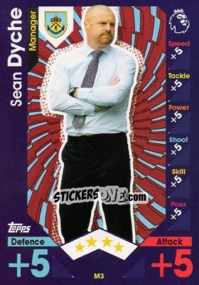 Figurina Sean Dyche - English Premier League 2016-2017. Match Attax Extra - Topps