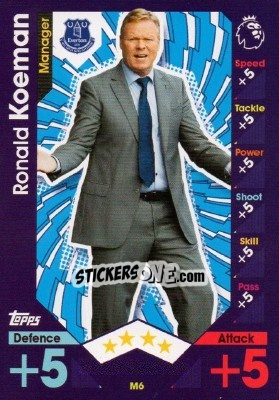 Sticker Ronald Koeman - English Premier League 2016-2017. Match Attax Extra - Topps