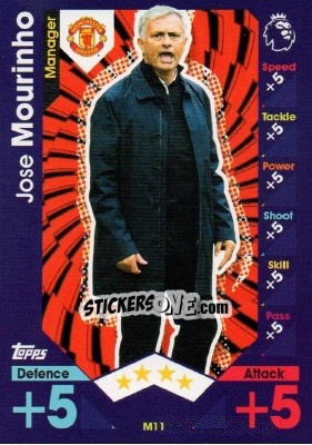 Figurina José Mourinho - English Premier League 2016-2017. Match Attax Extra - Topps