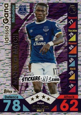 Figurina Idrissa Gana - English Premier League 2016-2017. Match Attax Extra - Topps