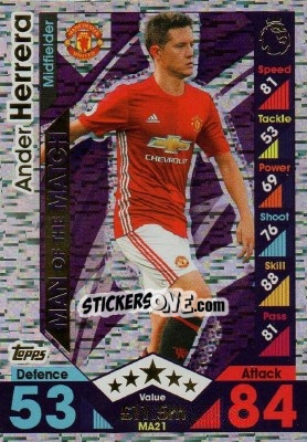 Sticker Ander Herrera - English Premier League 2016-2017. Match Attax Extra - Topps