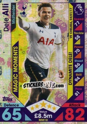 Sticker Dele Alli - English Premier League 2016-2017. Match Attax Extra n. MM10 - Topps