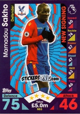 Sticker Mamadou Sakho - English Premier League 2016-2017. Match Attax Extra - Topps