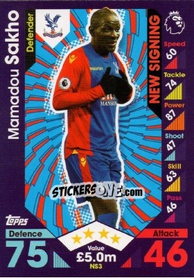 Cromo Mamadou Sakho - English Premier League 2016-2017. Match Attax Extra - Topps