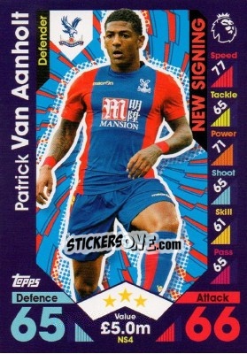 Sticker Patrick van Aanholt - English Premier League 2016-2017. Match Attax Extra - Topps