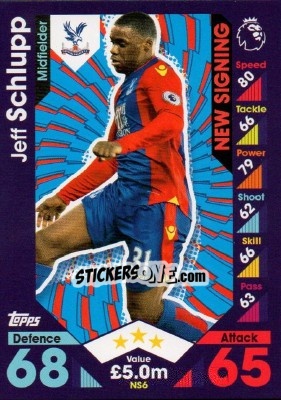 Sticker Jeff Schlupp - English Premier League 2016-2017. Match Attax Extra - Topps