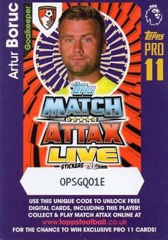 Sticker Artur Boruc - English Premier League 2016-2017. Match Attax Extra n. P1 - Topps