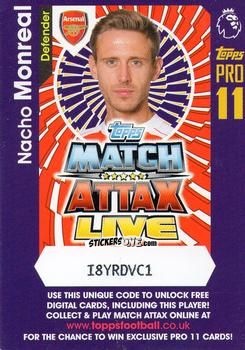 Cromo Nacho Monreal - English Premier League 2016-2017. Match Attax Extra n. P2 - Topps