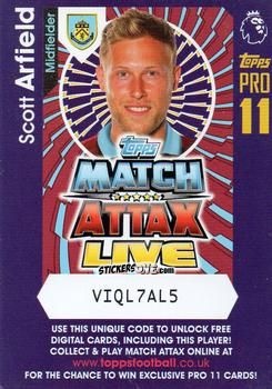 Cromo Scott Arfield - English Premier League 2016-2017. Match Attax Extra n. P4 - Topps