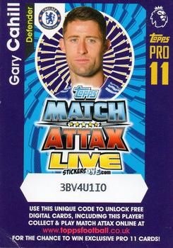 Sticker Gary Cahill - English Premier League 2016-2017. Match Attax Extra n. P5 - Topps