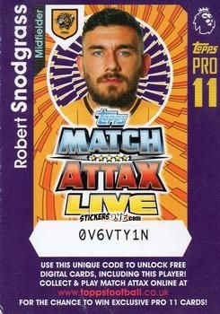 Cromo Robert Snodgrass - English Premier League 2016-2017. Match Attax Extra n. P10 - Topps