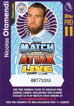 Cromo Nicolas Otamendi - English Premier League 2016-2017. Match Attax Extra n. P15 - Topps