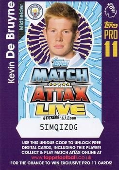 Figurina Kevin De Bruyne - English Premier League 2016-2017. Match Attax Extra n. P16 - Topps