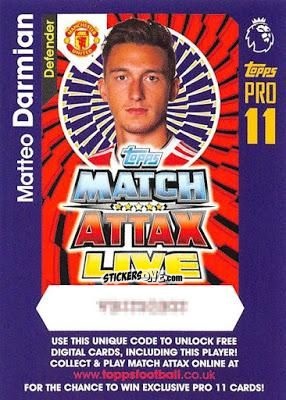 Cromo Matteo Darmian - English Premier League 2016-2017. Match Attax Extra n. P17 - Topps