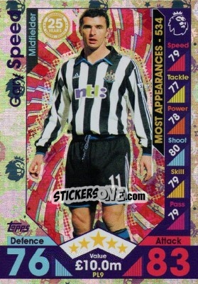 Figurina Gary Speed - English Premier League 2016-2017. Match Attax Extra - Topps