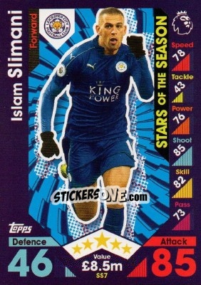 Sticker Islam Slimani - English Premier League 2016-2017. Match Attax Extra - Topps