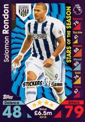Sticker Salomon Rondon - English Premier League 2016-2017. Match Attax Extra n. SS15 - Topps