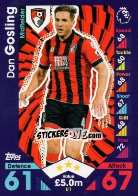 Sticker Dan Gosling - English Premier League 2016-2017. Match Attax Extra - Topps