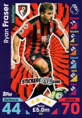 Figurina Ryan Fraser - English Premier League 2016-2017. Match Attax Extra - Topps