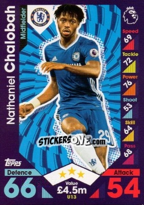 Cromo Nathaniel Chalobah - English Premier League 2016-2017. Match Attax Extra - Topps