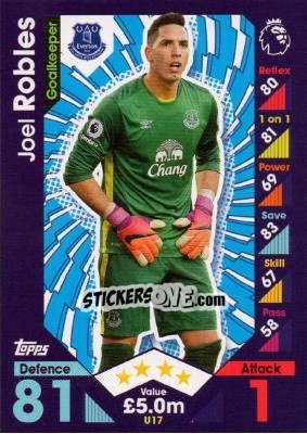 Cromo Joel Robles - English Premier League 2016-2017. Match Attax Extra - Topps