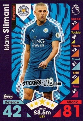 Cromo Islam Slimani - English Premier League 2016-2017. Match Attax Extra - Topps