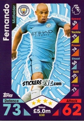 Sticker Fernando - English Premier League 2016-2017. Match Attax Extra - Topps