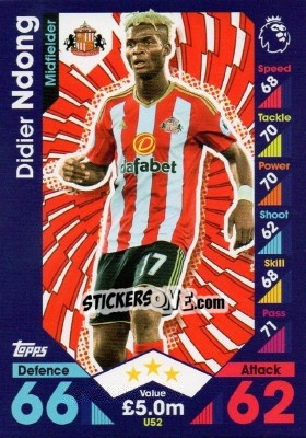 Cromo Didier Ndong - English Premier League 2016-2017. Match Attax Extra - Topps