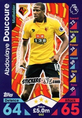 Cromo Abdoulaye Doucoure - English Premier League 2016-2017. Match Attax Extra - Topps