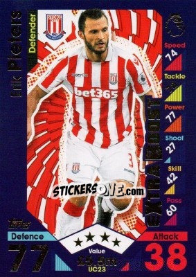 Figurina Erik Pieters - English Premier League 2016-2017. Match Attax Extra - Topps