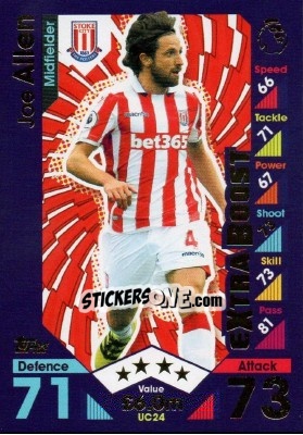 Sticker Joe Allen - English Premier League 2016-2017. Match Attax Extra n. UC24 - Topps
