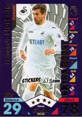 Sticker Fernando Llorente - English Premier League 2016-2017. Match Attax Extra - Topps