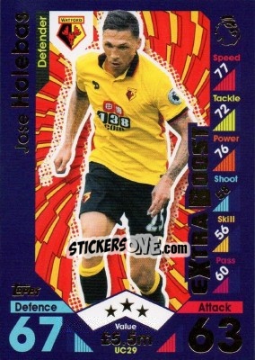 Sticker Jose Holebas - English Premier League 2016-2017. Match Attax Extra - Topps