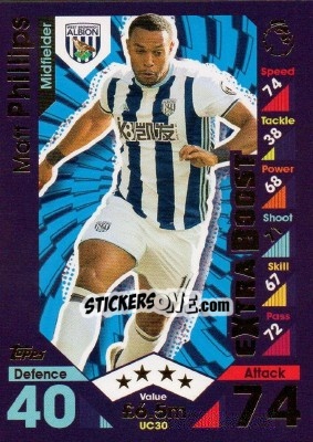 Cromo Matt Phillips - English Premier League 2016-2017. Match Attax Extra - Topps