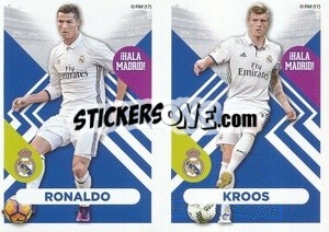 Sticker Cristiano Ronaldo / Toni Kroos - Real Madrid 2016-2017 - Panini