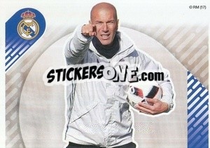 Sticker Zinedine Zidane (En Acción) (puzzle 1) - Real Madrid 2016-2017 - Panini
