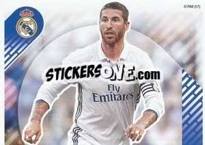 Sticker Sergio Ramos (En Acción) (puzzle 1) - Real Madrid 2016-2017 n. 56 - Panini
